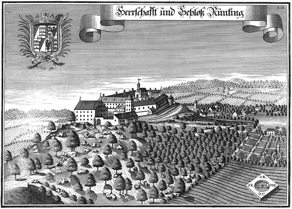 Kupferstich Runding, Schloss