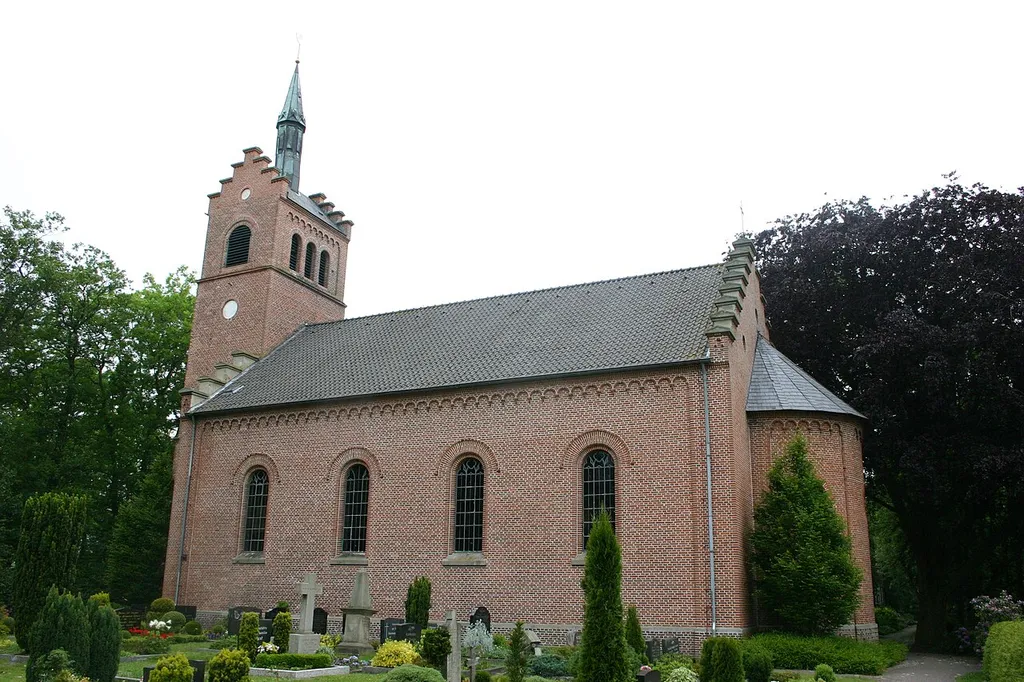 Historic St. Martin Church in Potshausen, district of Leer, East Frisia, Germany