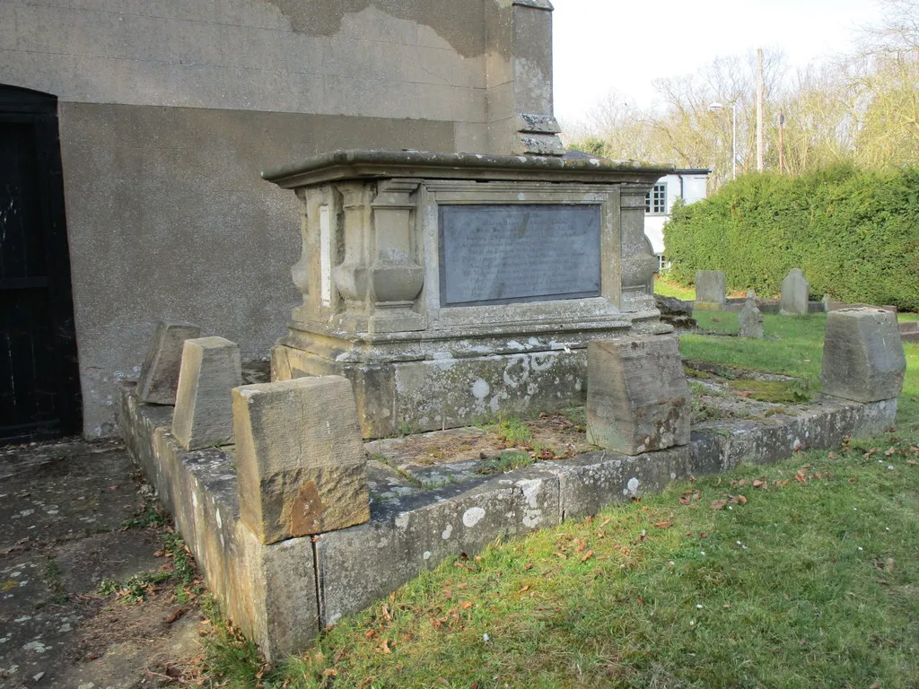 Photograph of the Launder Tomb in the churchyard of St Michael and All Angels' Church, Elton on the Hill, Nottinghamshire, England