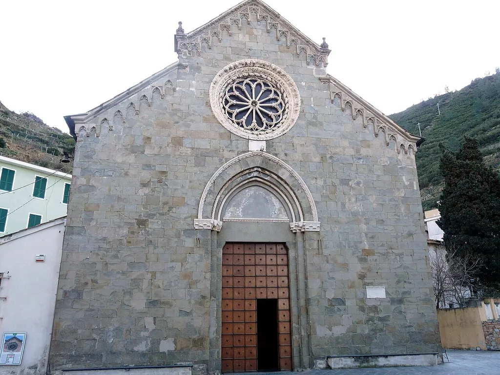 Chiesa di San Lorenzo, Manarola, Cinque Terre, La Spezia, Liguria, Italia