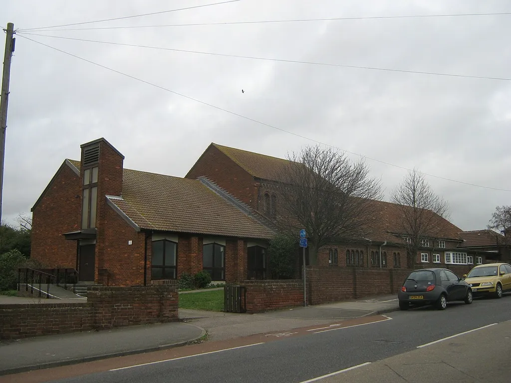 St. Mark's Anglican Parish Church. On the junction of the A254 Margate Road (on the left) and Pysons Road (in front).