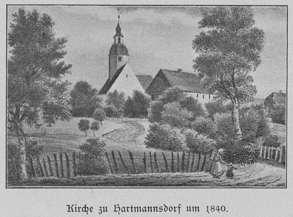 Die Johannes dem Täufer geweihte spätgotische Kirche wurde schon im Jahr 1500 erwähnt. Im zentral auf dem Kirchenschiff gebauten Dachreiter hängen die Glocken.