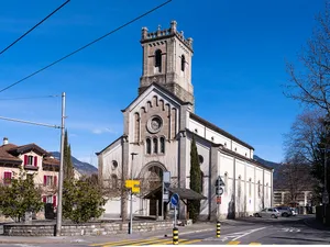 Saint-Didier parish church in Collombey