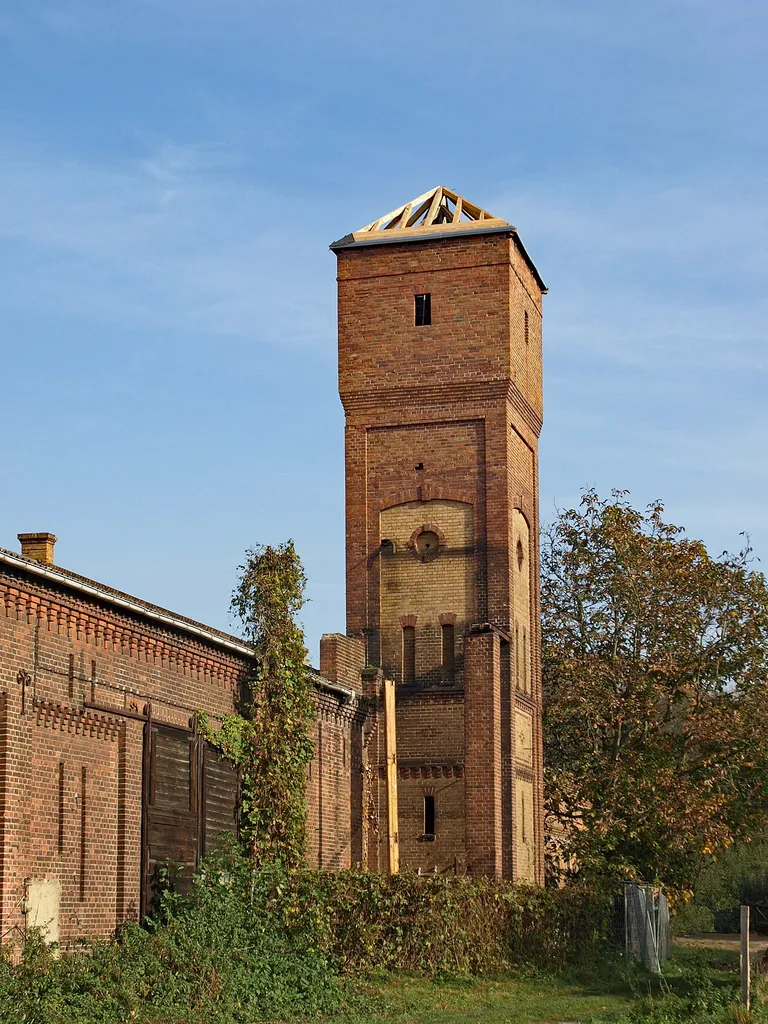 Wasserturm auf dem Gelände der Gutsanlage Saßleben