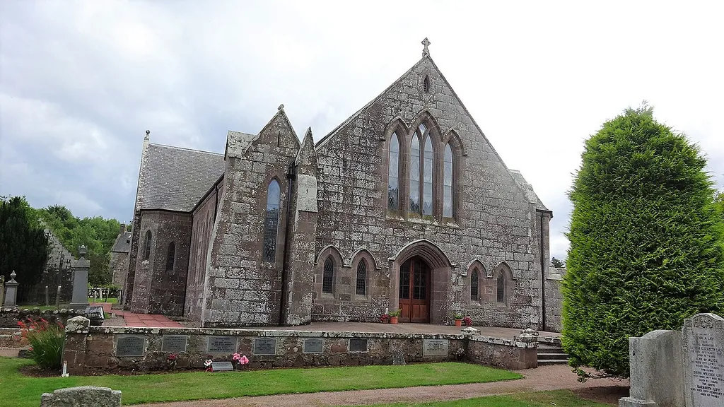 Dunnottar Church, Stonehaven, Aberdeenshire. East facing frontage.