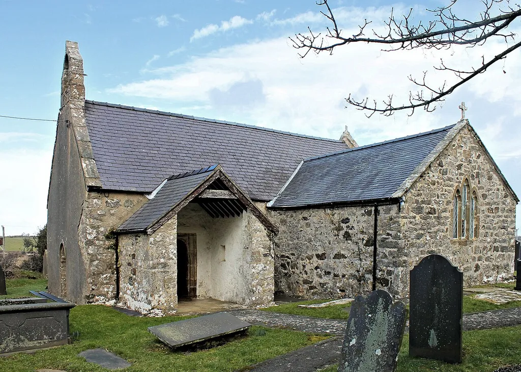 St Iestyn's Church, Llaniestyn, Ynys Môn, Wales is a medieval church. A church is said to have been founded here by St Iestyn in the 7th century, with the earliest parts of the present building dating from the 12th century.