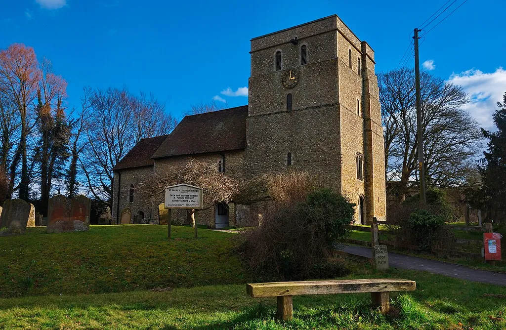 St Mary's Church in Brook, Kent.