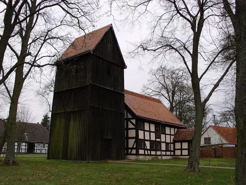 South-western view of Rägelin church, Temnitzquell municipality, Ostprignitz-Ruppin district, Brandenburg state, Germany