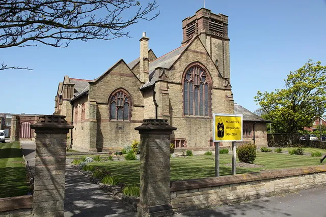 St. Andrew's Church, Cleveleys, near to Cleveleys, Lancashire, Great Britain. Celebrating its centennial anniversary in 2010.