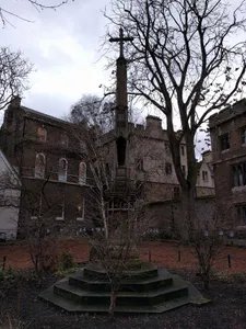 Cross In The Churchyard Of The Destroyed Church Of All Saints