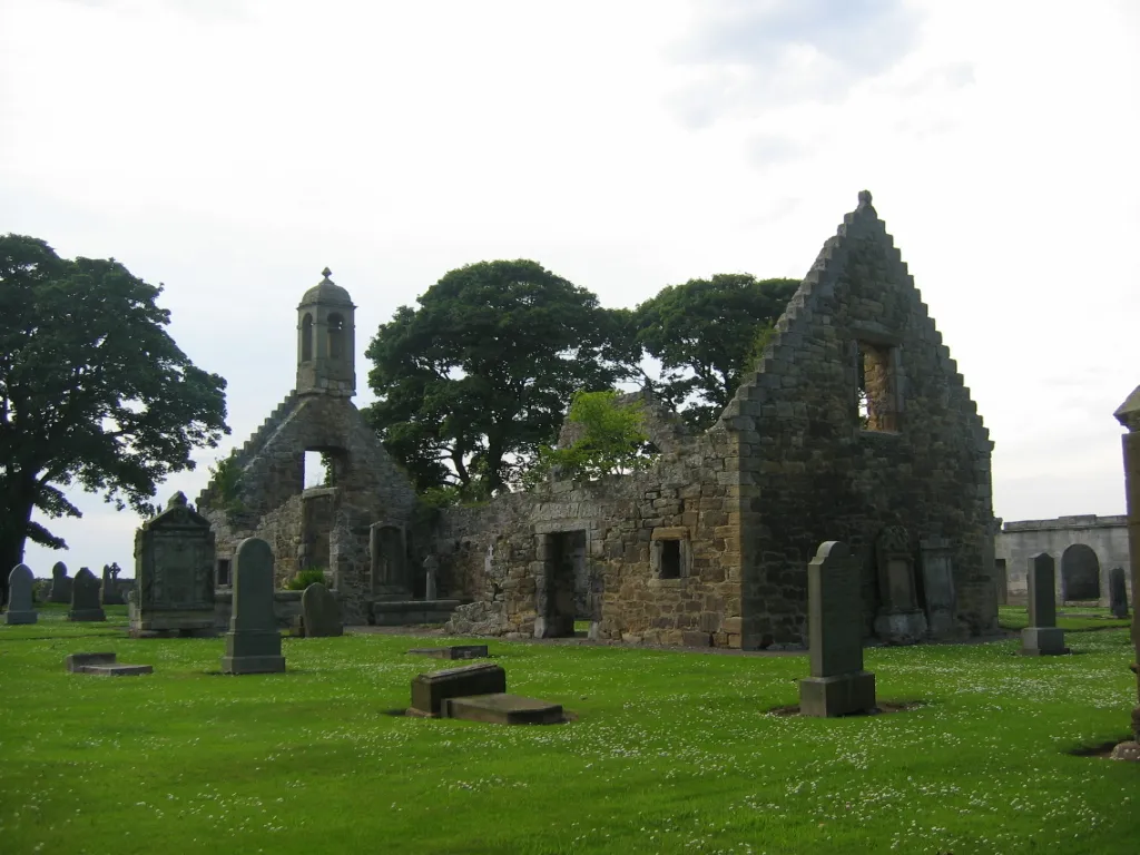 Ruins of 17th-century church behind the present chuch at Gladsmuir, East Lothian, Scotland.