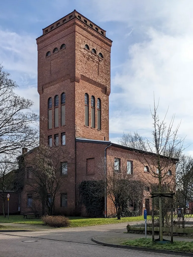 Water tower from 1921 in Burgdorf, Hannover region, Am Wasserturm 6