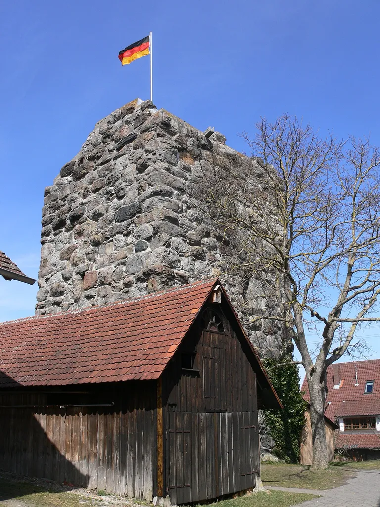 Fronhofen, Gemeinde Fronreute, Landkreis Ravensburg, Deutschland Turmruine