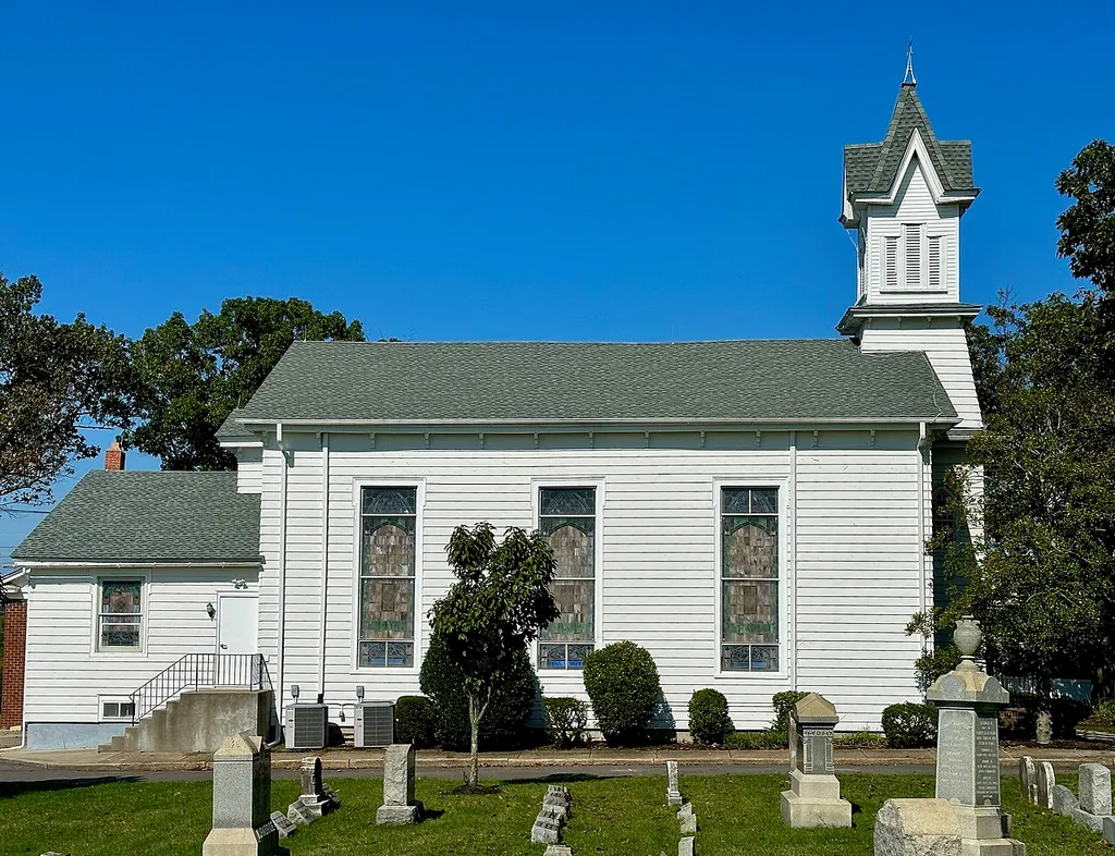 The Richwood Methodist Church and cemetery in Richwood, New Jersey.