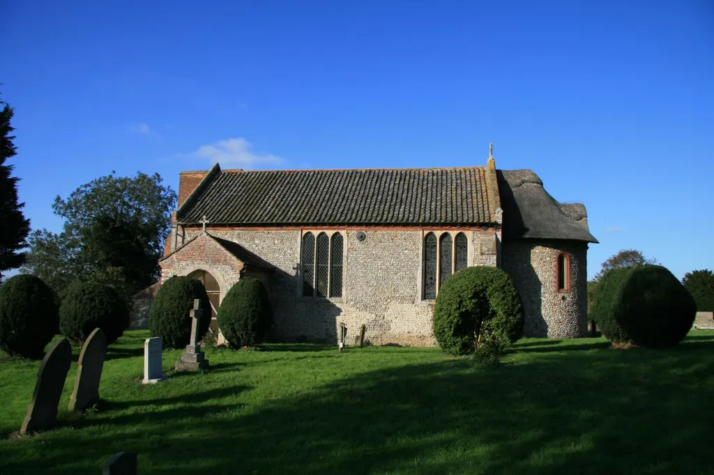All Saints' parish church, Hempstead, Norfolk, seen from the south