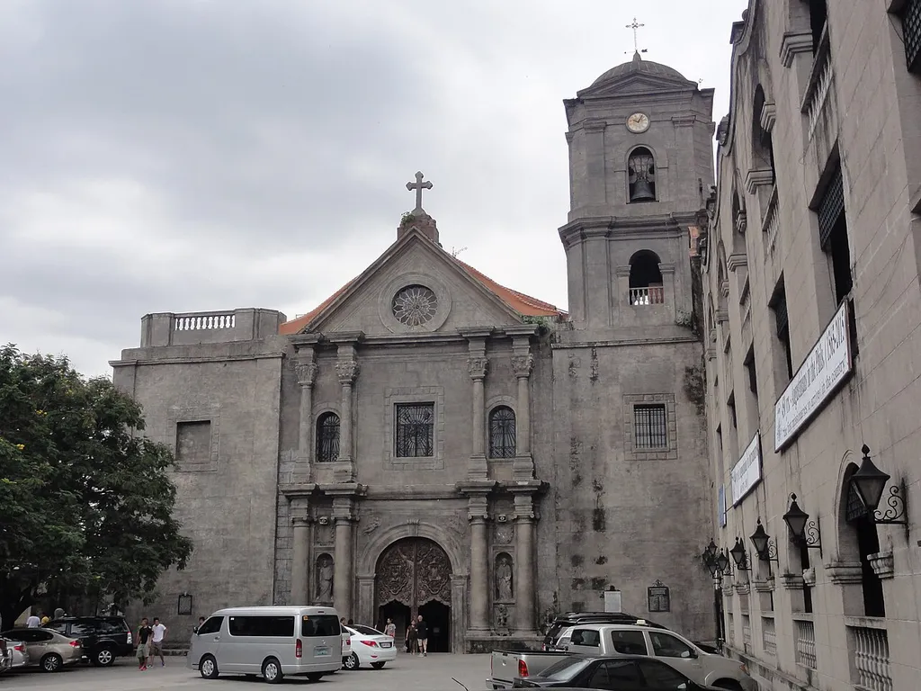 Front view of the historic San Agustin Church in Intramuros, Manila as of October 2014. It is known for being one of the oldest religious buildings in the city of Manila.