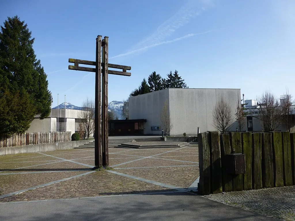 Außenansicht der Guthirtenkirche in Lustenau