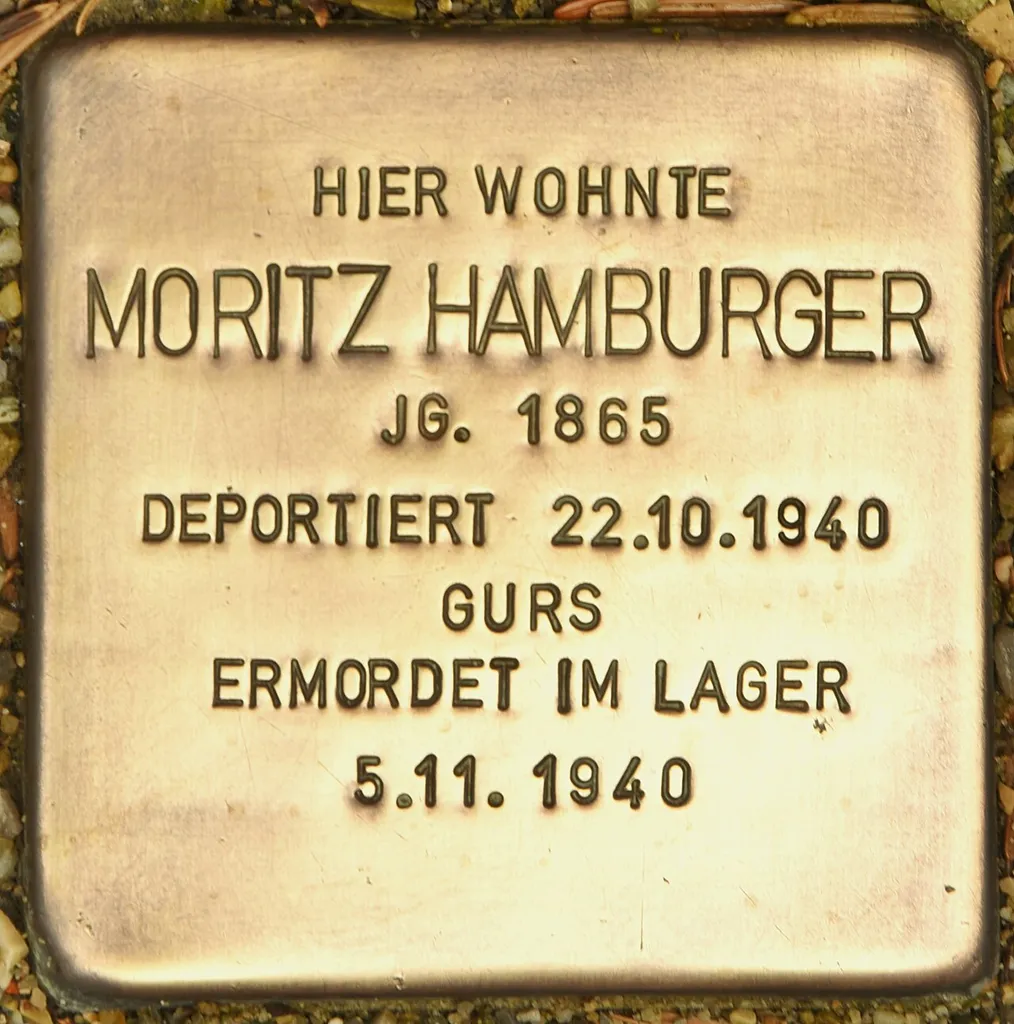 Stolperstein für Moritz Hamburger