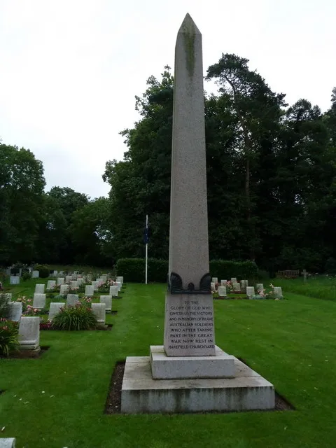 Australian Military Cemetery, Harefield Parish Graveyard, Obelisk