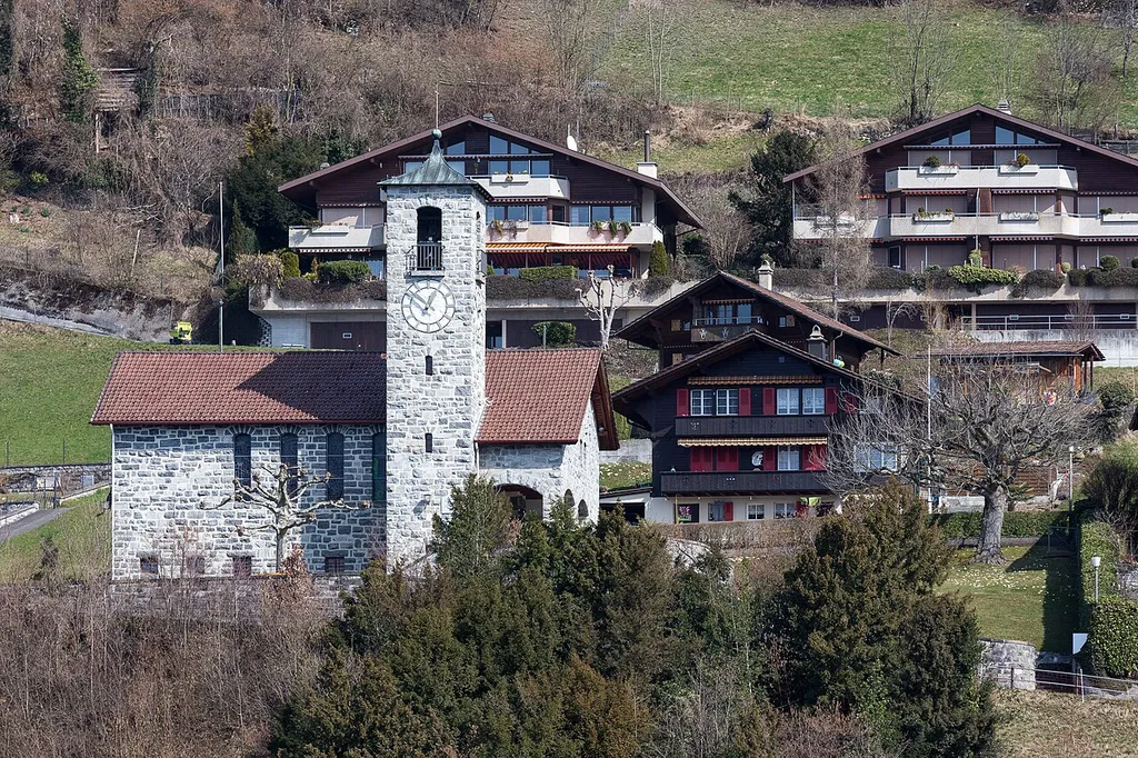 Merligen Church, Sigriswil municipality, Bern canton, built in 1936/37.