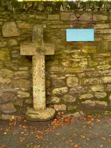 Old Market Cross Set Against Churchyard Wall 2 Metres East Of Vicars Pele