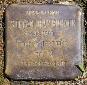 Stolperstein dedicated to Stefan Hamburger