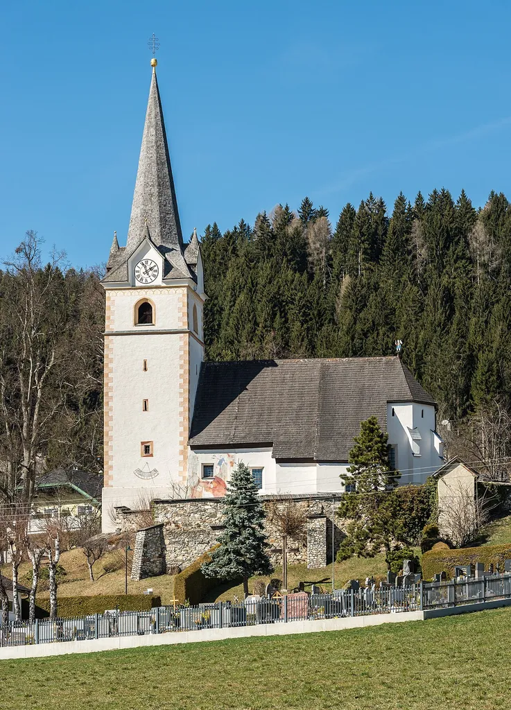 Parish church Saints Philip and James in Koestenberg, market town Velden am Woerther See, Carinthia, Austria, EU