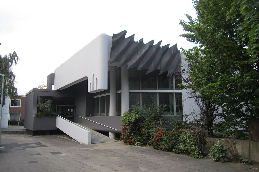 Entrace of the Holy Spirit Church in Hanover, Germany.