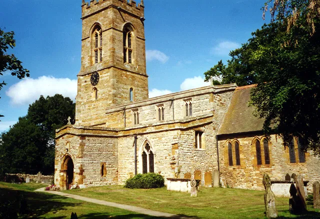 St Peter's parish church, Cogenhoe, Northamptonshire, seen from the southeast