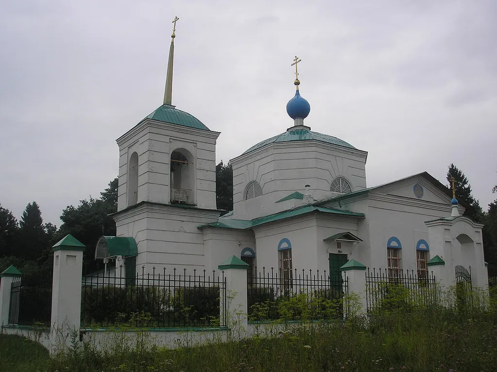 Church of the Intercession of the Holy Virgin in Ognikovo. Istra district. Moscow region.