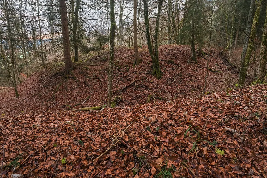 Demolished castle Klingenberg, Talheim, district Tuttlingen, Baden-Württemberg, Germany
