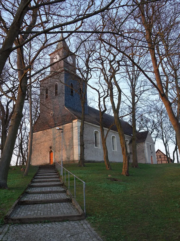 South-western view of the church in Greiffenberg , Angermünde municipality , Uckermark district, Brandenburg state, Germany