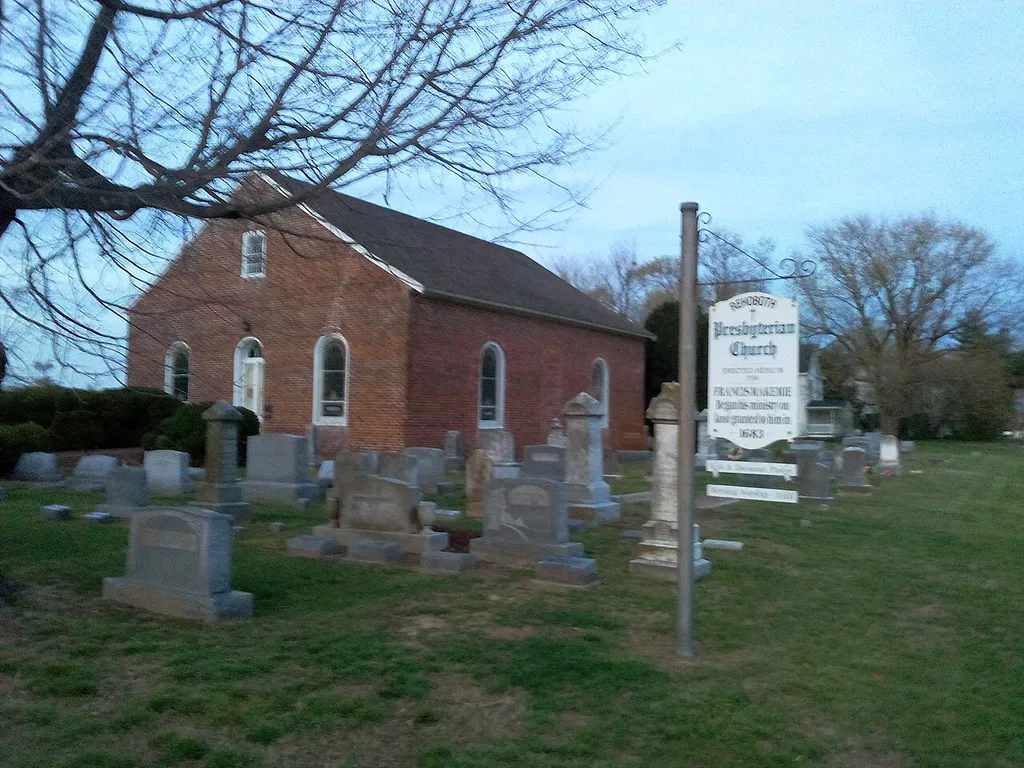 Across from Coventry Episcopal Church ruins in rural Somerset County, Maryland; near sunset, at least one Episcopal grave translated into the cemetery surrounding this church