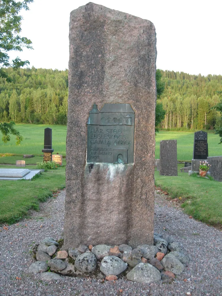 Memorial tomb for Edsleskog's old church in Dalsland, Sweden.