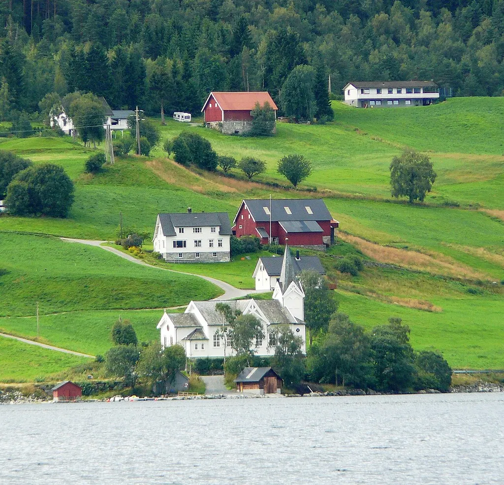 Gimmestad church in Gloppen, Sogn og Fjordane, Norway.jpg