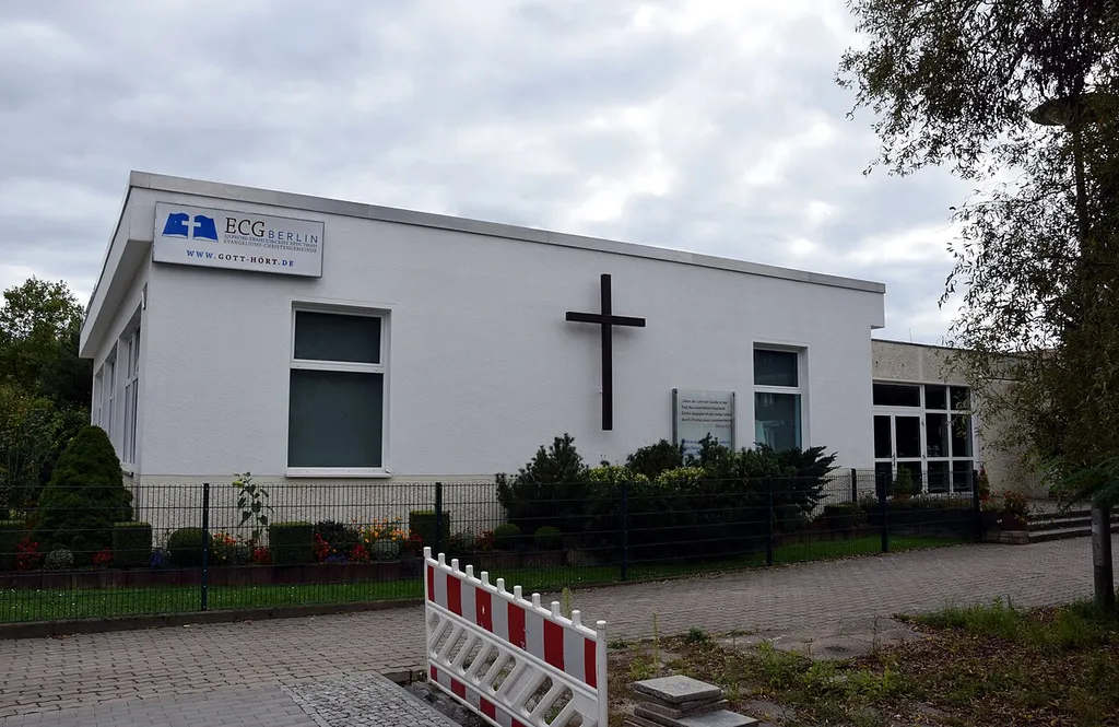 Evangelical Christian Church at Havelländer Ring in Berlin-Hellersdorf, Germany.