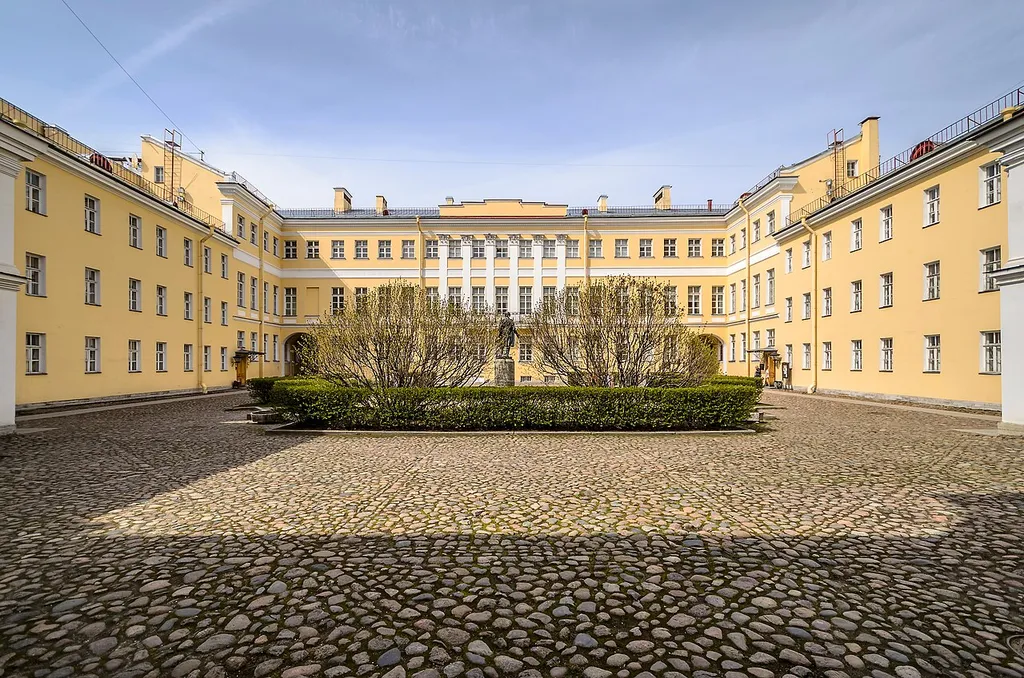 Сourtyard of the Memorial Pushkin Apartment Museum in Saint Petersburg
