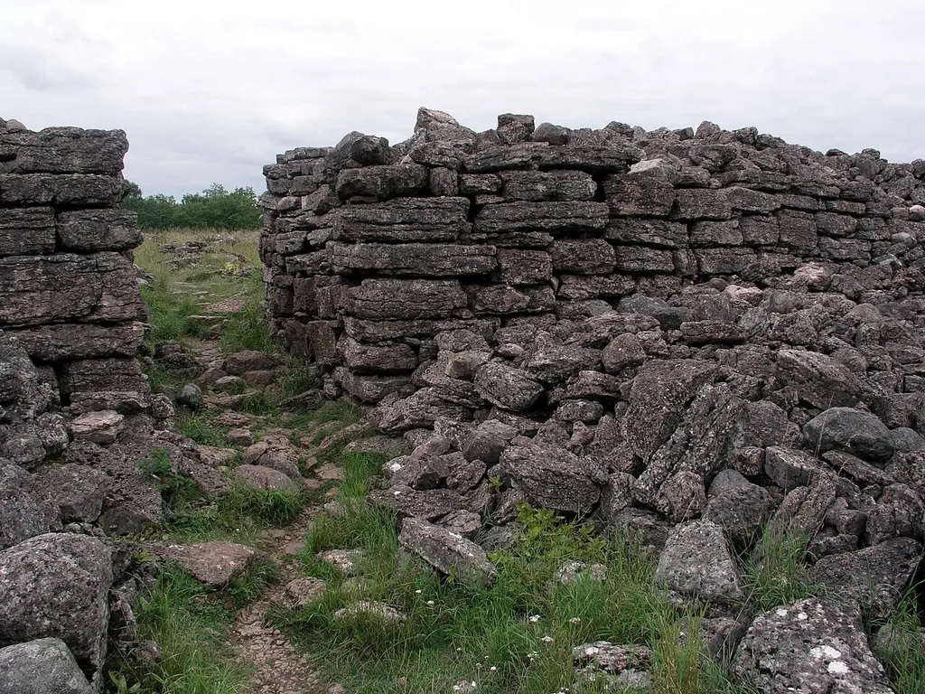 Ismantorps borg, prehistoric circular fort, Öland, Sweden