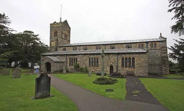 St Martin's parish church, Bowness-on-Windermere, Cumbria, seen from the south