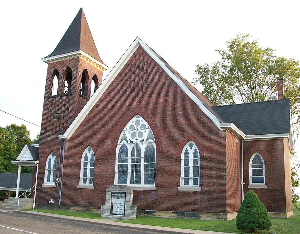The Rock Hill Presbyterian Church northwest of Bellaire, Ohio.