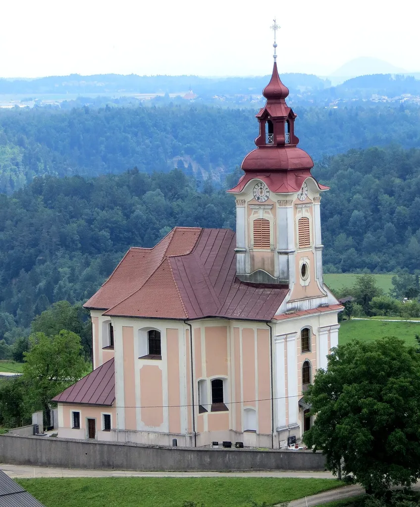 Saint John the Baptist Church in Zasip, Municipality of Bled, Slovenia