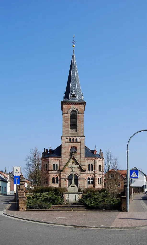 The Protestant church of Bexbach, Saarland.
