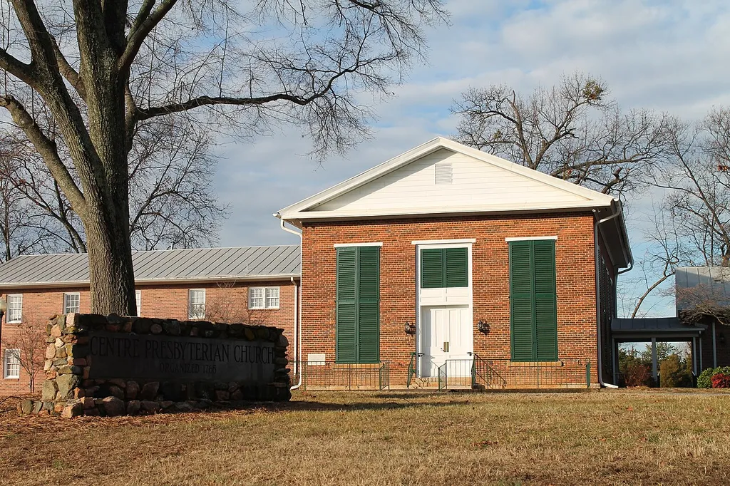 A view of Centre Presbyterian Church in Mount Mourne, North Carolina - an NRHP-listed building