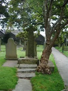 Three high crosses in St Mary's churchyard