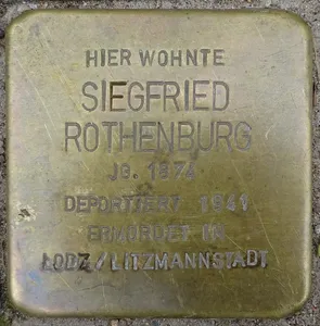 Stolperstein dedicated to Siegfried Rothenburg