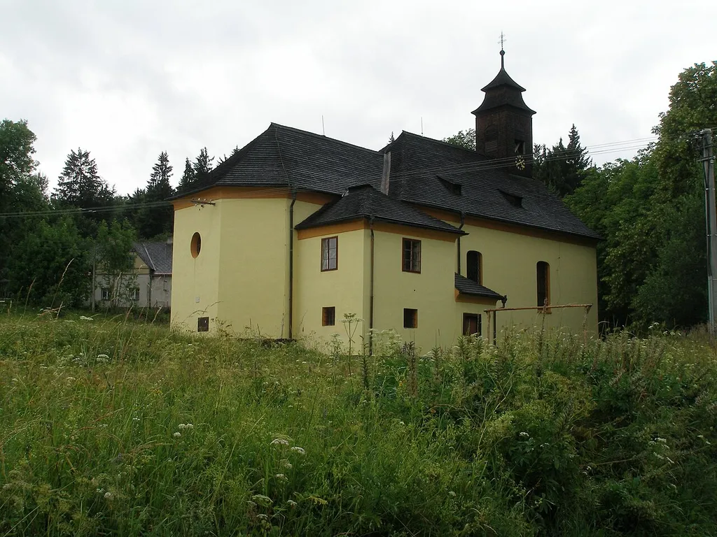 Křišťanov - kostel od severovýchodu