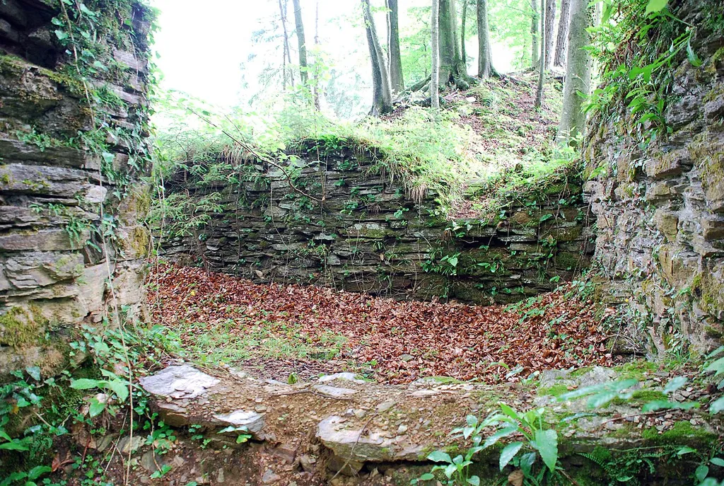 Burgruine Wessenstein bei Marhof, Weststeiermark, Styria, Austria: Eingangsbereich nach innen