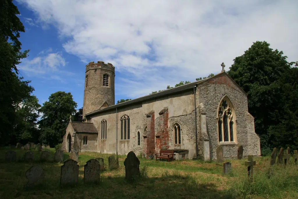 St Catherine's parish church, Fritton, Norfolk, seen from the southeast