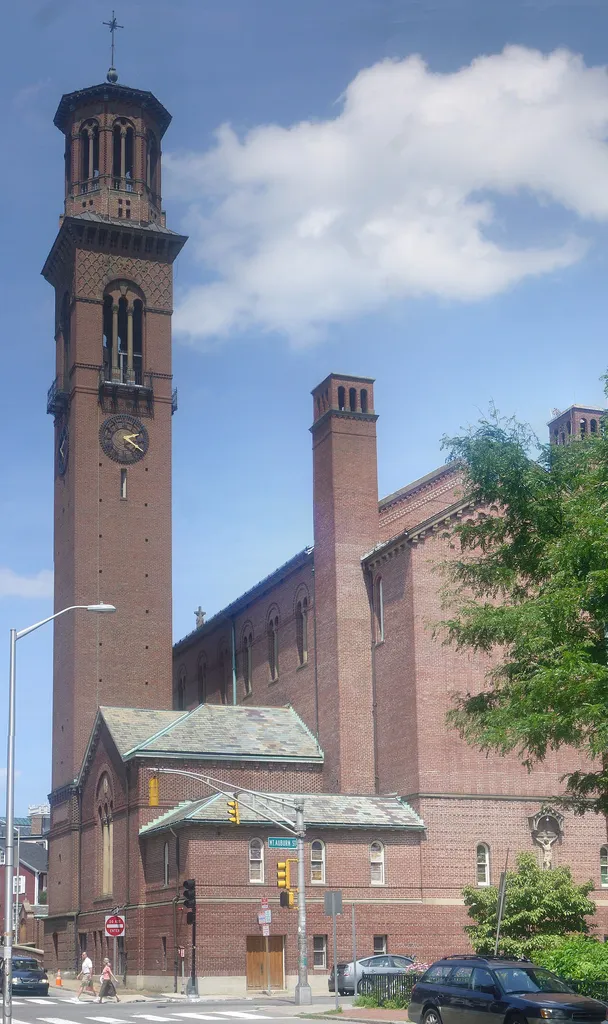 The Church of St. Paul (Harvard Square) in Cambridge, MA. A stitch of 12 photos. (Note the perspective is a bit off).