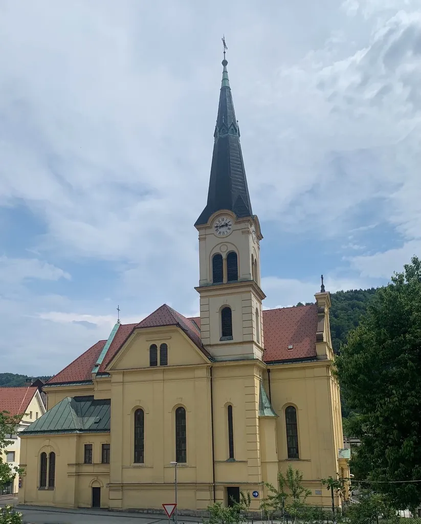 Foto taken of the church in the slovenian village Dol pri Hrastniku